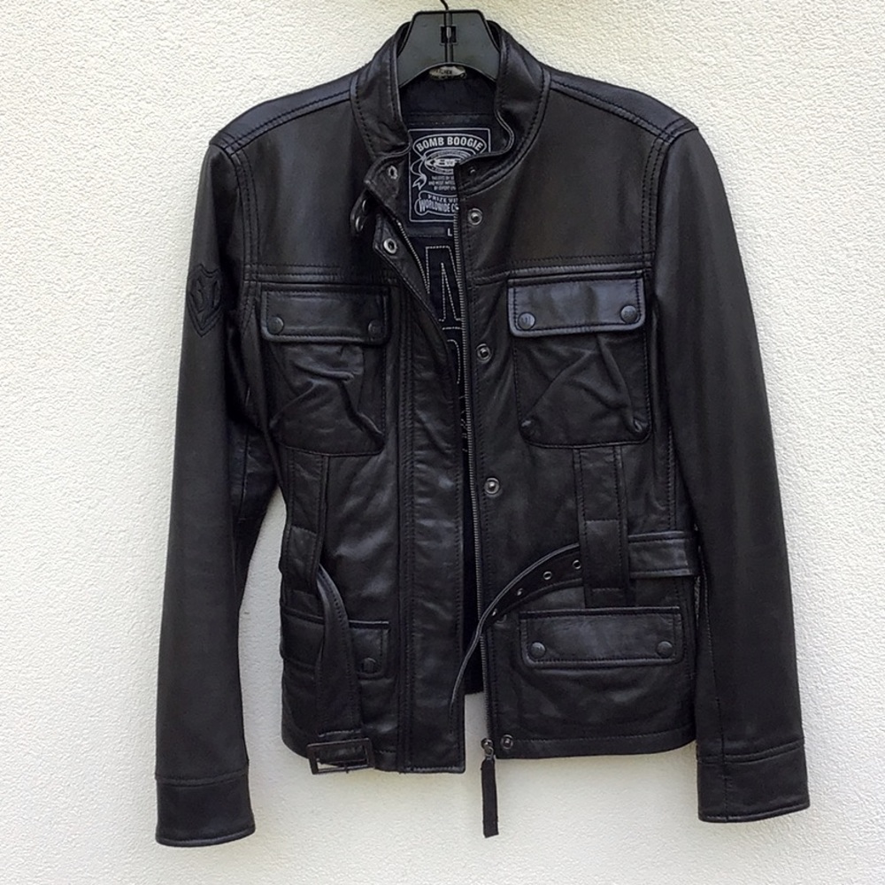 Espresso brown leather jacket